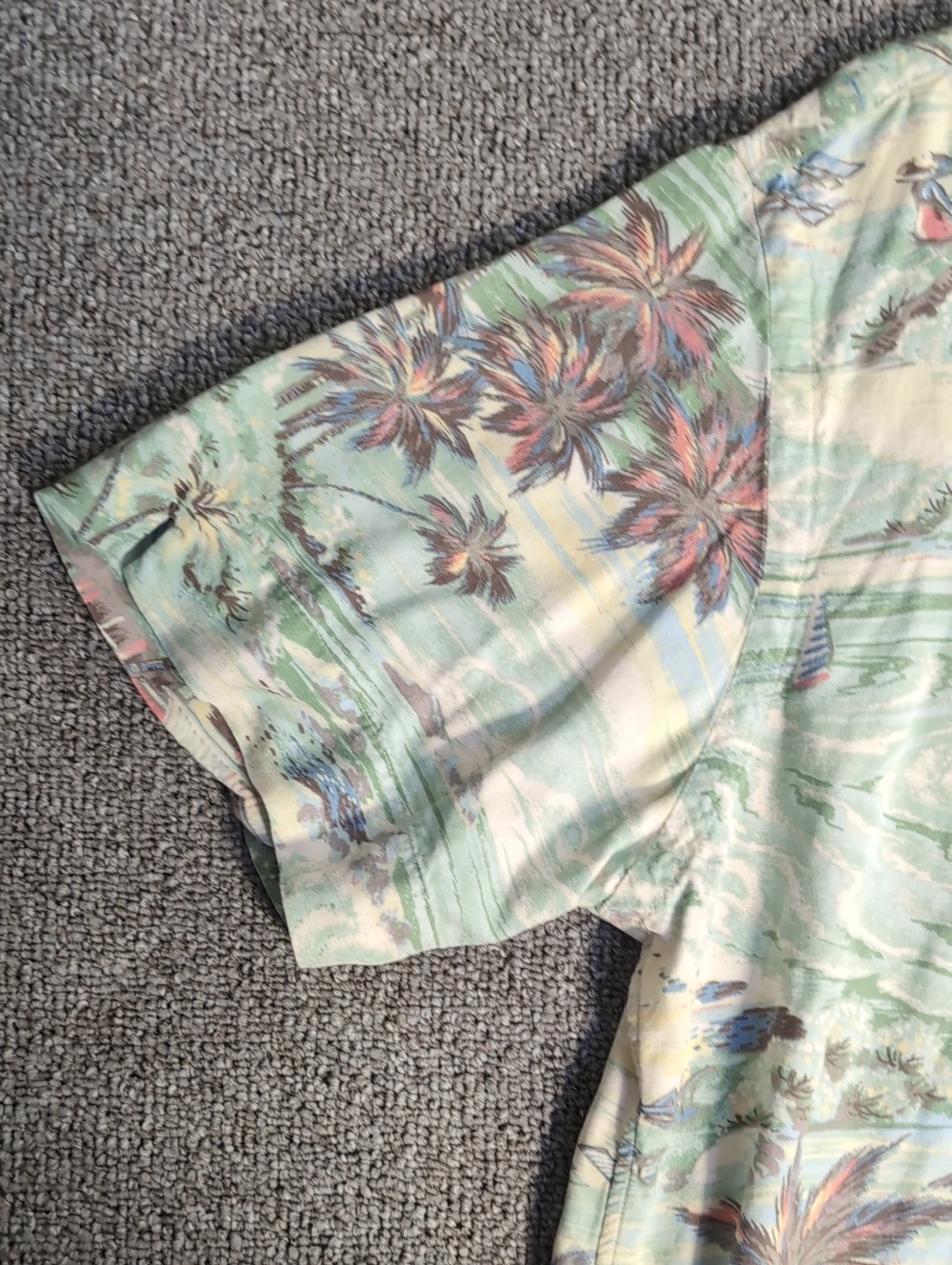 Polo Ralph Lauren Short Sleeve Revere Collar Beach Print Rayon Shirt Size Large - Picture 7 of 13